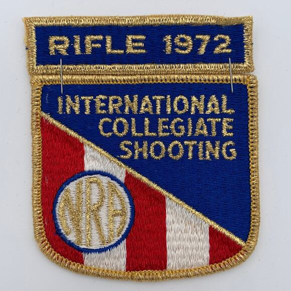 NRA National Rifle Association International Collegiate Shooting 1972 Patches - Picture 1 of 2